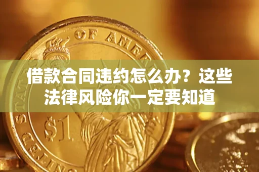 武汉借款合同违约怎么办？这些法律风险你一定要知道