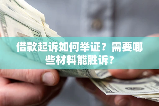武汉借款起诉如何举证？需要哪些材料能胜诉？