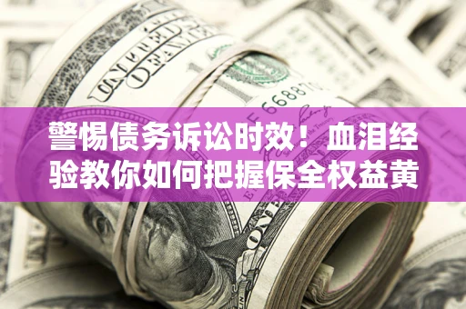 武汉警惕债务诉讼时效！血泪经验教你如何把握保全权益黄金期
