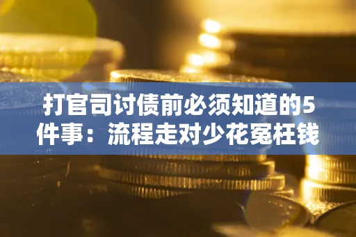武汉打官司讨债前必须知道的5件事：流程走对少花冤枉钱