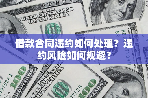 武汉借款合同违约如何处理？违约风险如何规避？
