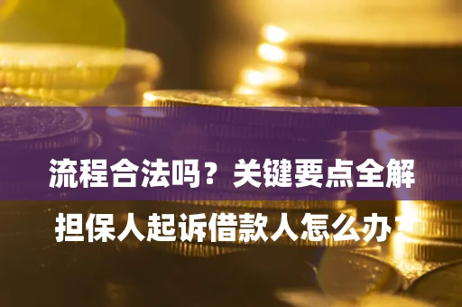 武汉

担保人起诉借款人怎么办？流程合法吗？关键要点全解析