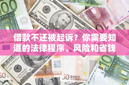 武汉借款不还被起诉？你需要知道的法律程序、风险和省钱技巧