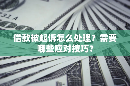 武汉借款被起诉怎么处理？需要哪些应对技巧？
