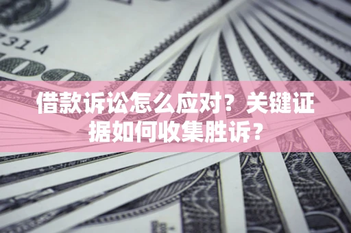 武汉借款诉讼怎么应对？关键证据如何收集胜诉？