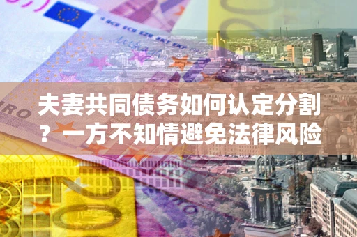 武汉夫妻共同债务如何认定分割？一方不知情避免法律风险必看！